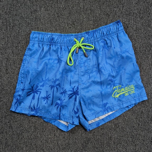 Original Surf Classic Kids Small Blue Palm Tree Jamaica Swim Trunks Beach Surf — photo 2